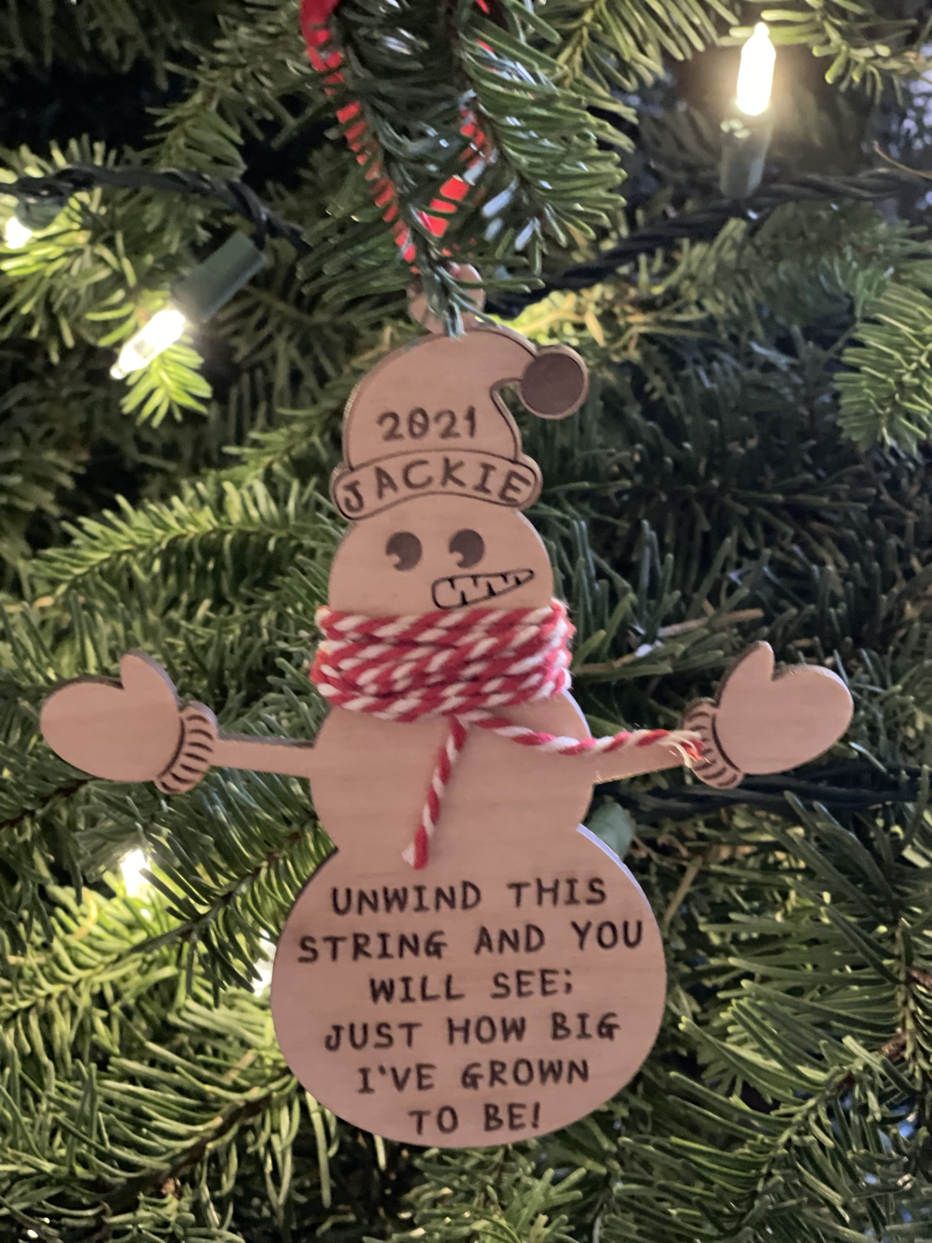 Kids Growth Personalized Christmas Ornament - Quote the Walls
